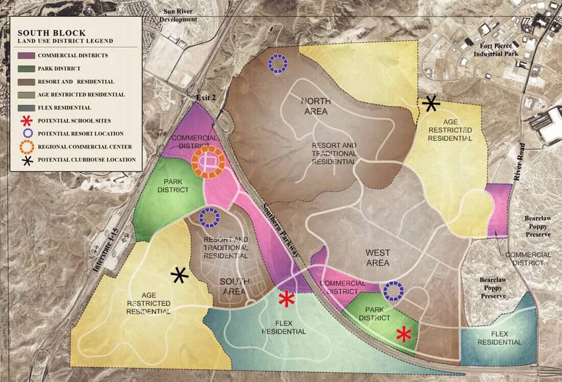 Desert Color Aerial Map Divisions District Plan