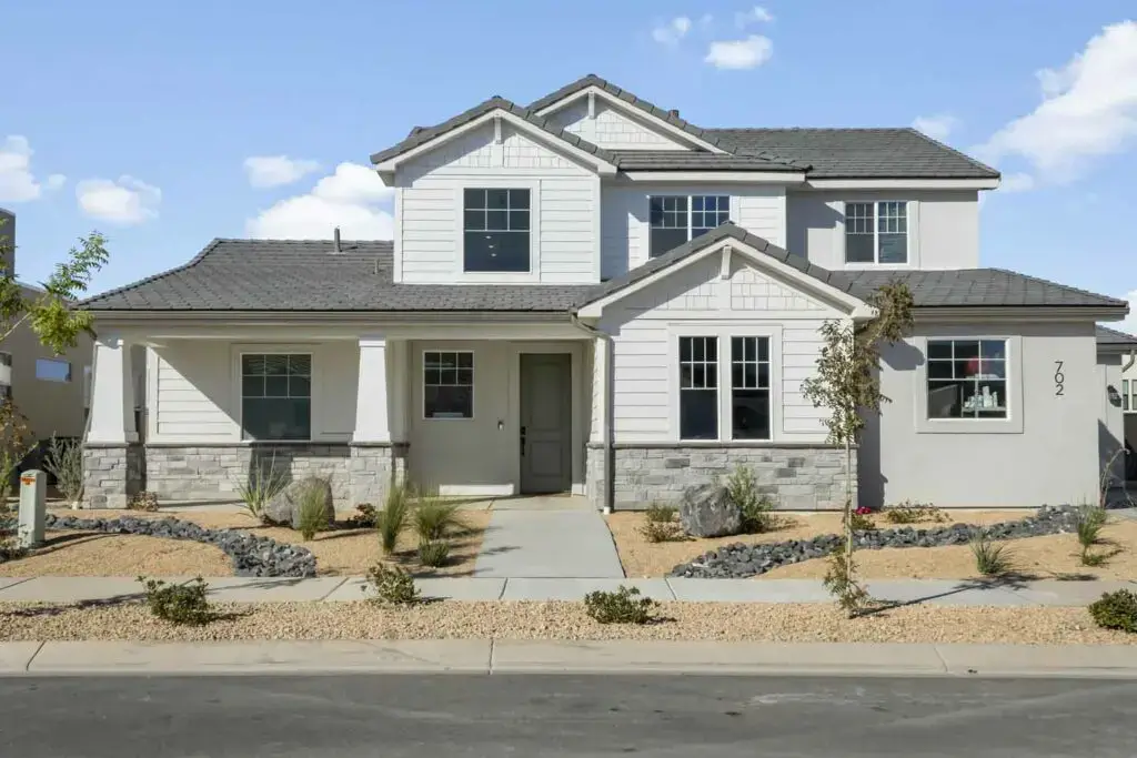 Example of what an exterior would look like of a home built by Visionary homes at desert color